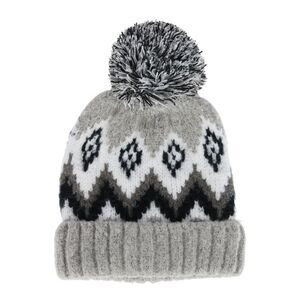 Grand Sierra Women's Winter Pattern Boucle Beanie Pom Hat